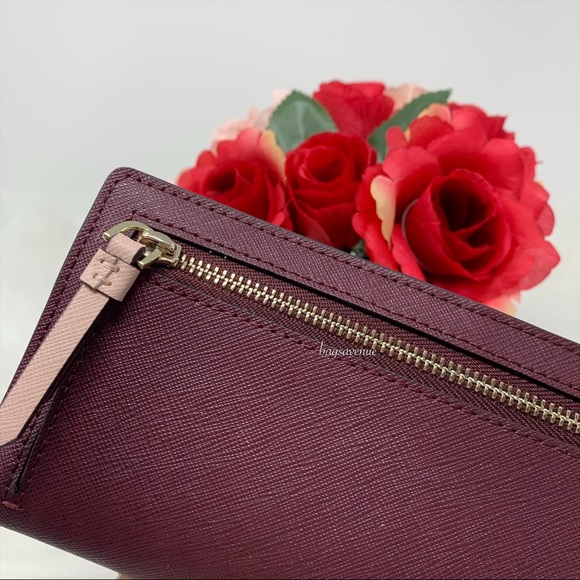 Kate spade NY large slim bifold wallet cherrywood - Picture 4 of 8